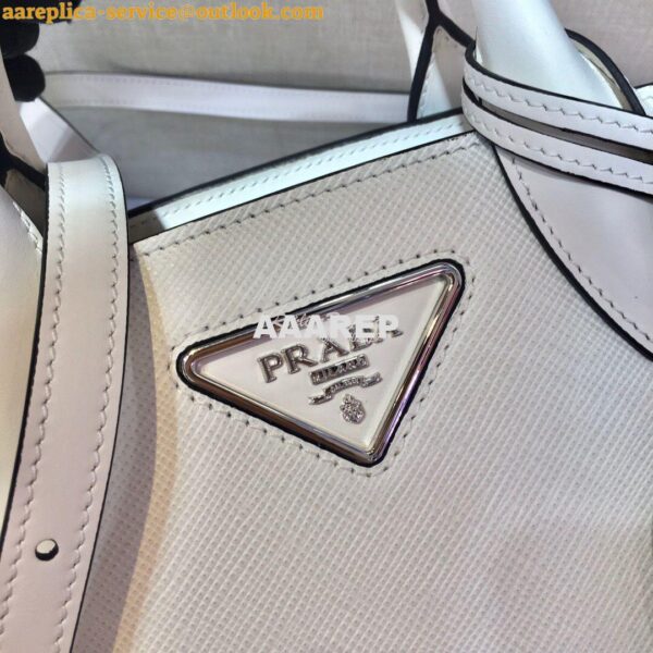 Replica Prada Saffiano Leather Handbag 1BA269 White 8