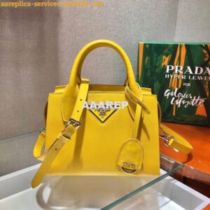 Replica Prada Saffiano Leather Handbag 1BA269 Yellow 2