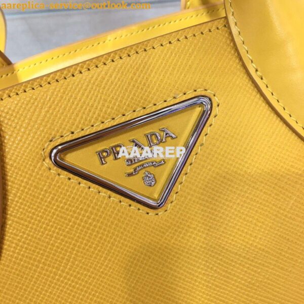 Replica Prada Saffiano Leather Handbag 1BA269 Yellow 7