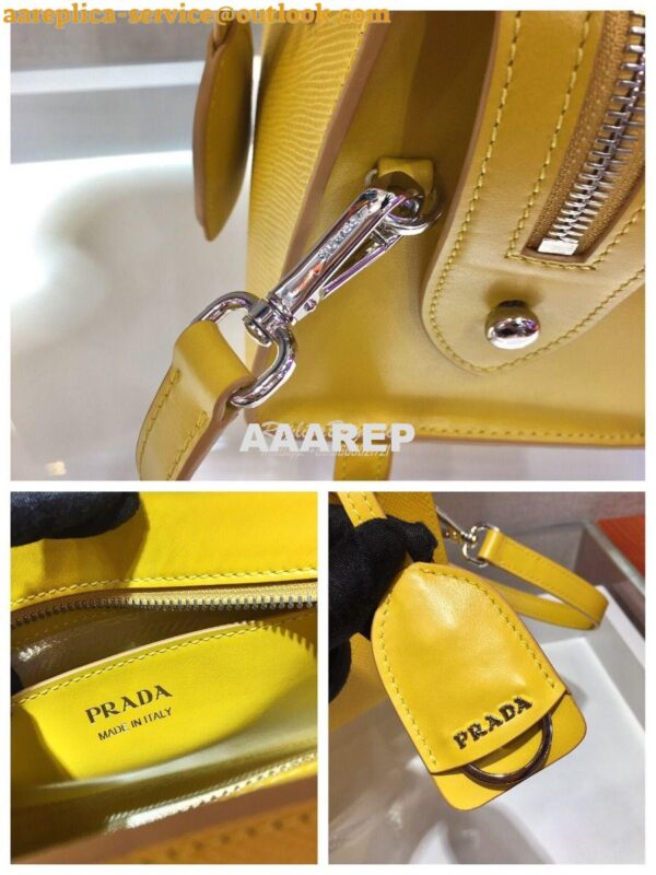 Replica Prada Saffiano Leather Handbag 1BA269 Yellow 8