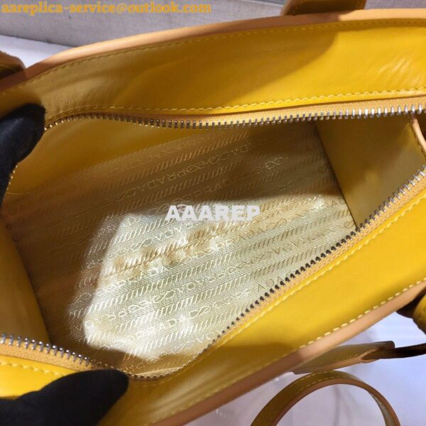 Replica Prada Saffiano Leather Handbag 1BA269 Yellow 9