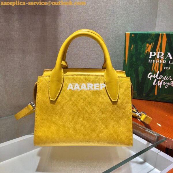 Replica Prada Saffiano Leather Handbag 1BA269 Yellow 11