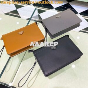 Replica Prada Saffiano Leather Pouch 2VF032