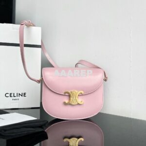 Replica Celine Besace Triomphe In Shiny Calfskin 110413B Rose