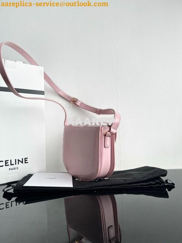 Replica Celine Besace Triomphe In Shiny Calfskin 110413B Rose 6