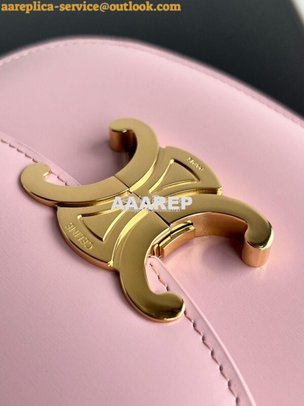 Replica Celine Besace Triomphe In Shiny Calfskin 110413B Rose 6