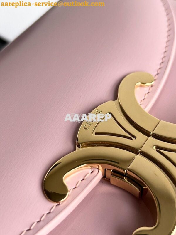 Replica Celine Besace Triomphe In Shiny Calfskin 110413B Rose 9