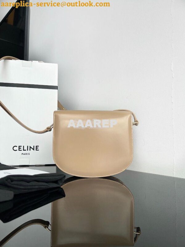 Replica Celine Besace Triomphe In Shiny Calfskin 110413B Nude 11