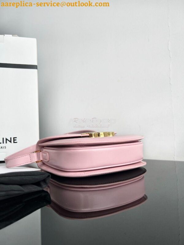 Replica Celine Besace Triomphe In Shiny Calfskin 110413B Rose 10