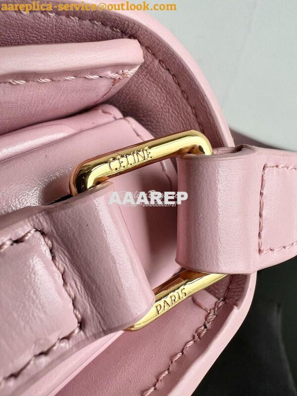 Replica Celine Besace Triomphe In Shiny Calfskin 110413B Rose 12