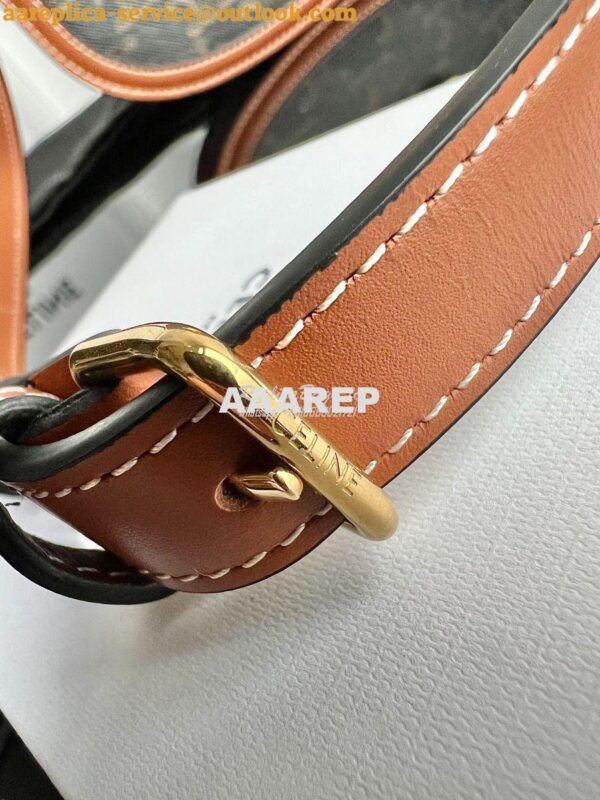 Replica Celine Besace Triomphe In Triomphe Canvas And Calfskin Tan 110 7