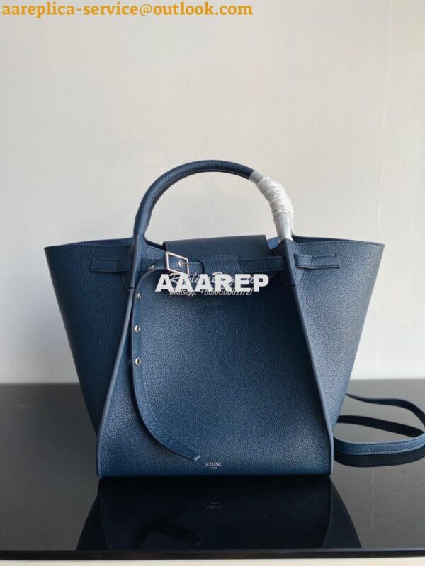 Replica Celine Big Bag In Supple Grained Calfskin 2 Sizes Blue 182863 4