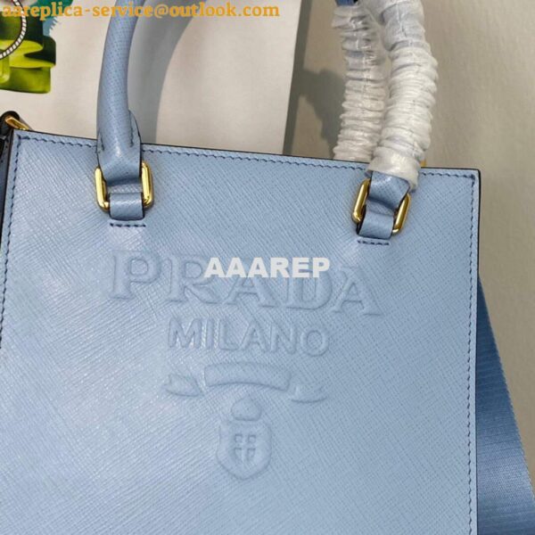 Replica Prada 1BA333 Small Saffiano leather handbag Blue 6