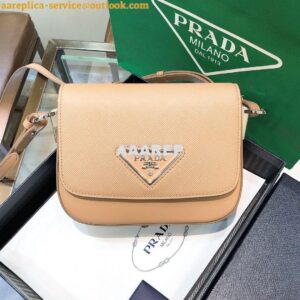 Replica Prada Saffiano Leather Shoulder Bag 1BD249 Nude 2