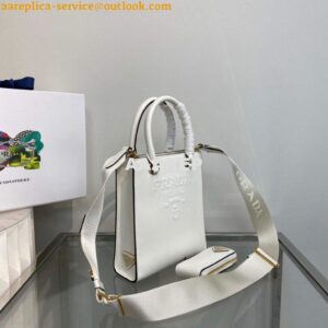 Replica Prada 1BA333 Small Saffiano leather handbag White 2