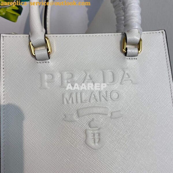 Replica Prada 1BA333 Small Saffiano leather handbag White 4