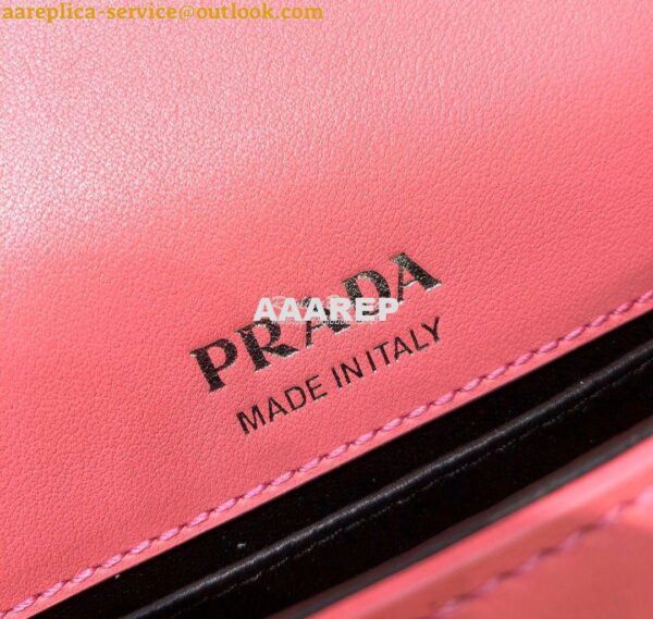 Replica Prada Saffiano Leather Shoulder Bag 1BD249 Pink 11