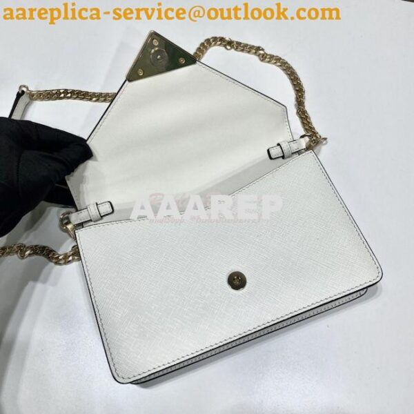 Replica Prada Saffiano leather shoulder bag 1BD318 White 10