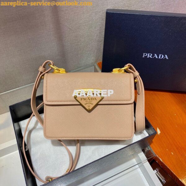 Replica Prada Saffiano Leather Symbole Bag 1BD270 Beige 4