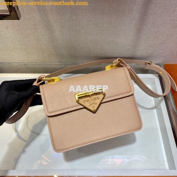 Replica Prada Saffiano Leather Symbole Bag 1BD270 Beige 6