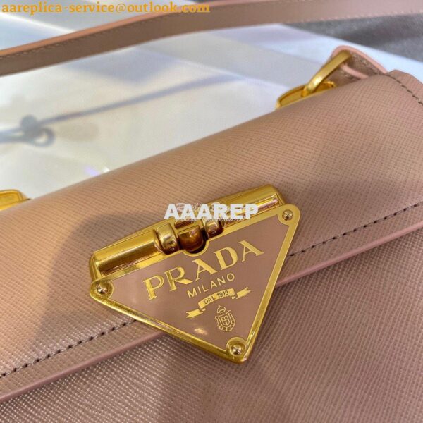 Replica Prada Saffiano Leather Symbole Bag 1BD270 Beige 7