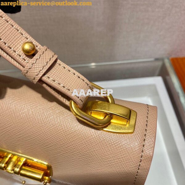 Replica Prada Saffiano Leather Symbole Bag 1BD270 Beige 9