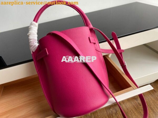 Replica Celine Big Bag Nano Bucket in Supple Grained Calfskin Fuschia 12