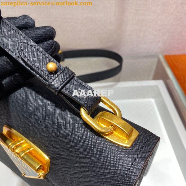 Replica Prada Saffiano Leather Symbole Bag 1BD270 Black 8