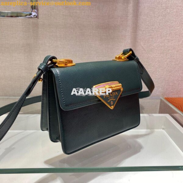 Replica Prada Saffiano Leather Symbole Bag 1BD270 Green 6