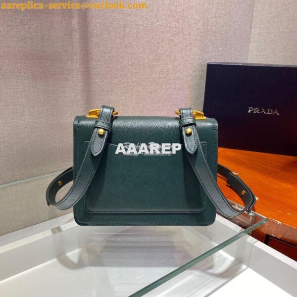 Replica Prada Saffiano Leather Symbole Bag 1BD270 Green 7