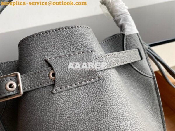 Replica Celine Big Bag Nano Bucket in Supple Grained Calfskin Grey 187 4