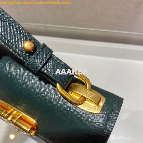 Replica Prada Saffiano Leather Symbole Bag 1BD270 Green 11