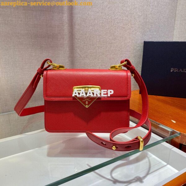 Replica Prada Saffiano Leather Symbole Bag 1BD270 Red 3