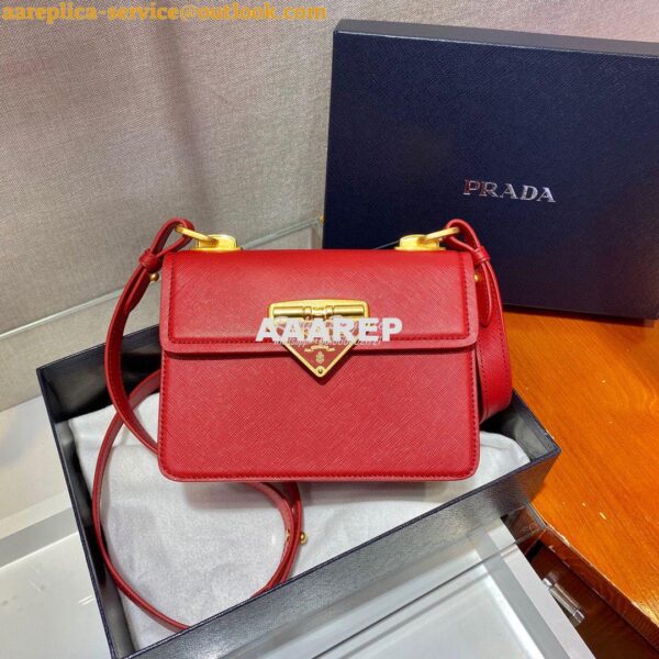 Replica Prada Saffiano Leather Symbole Bag 1BD270 Red 4