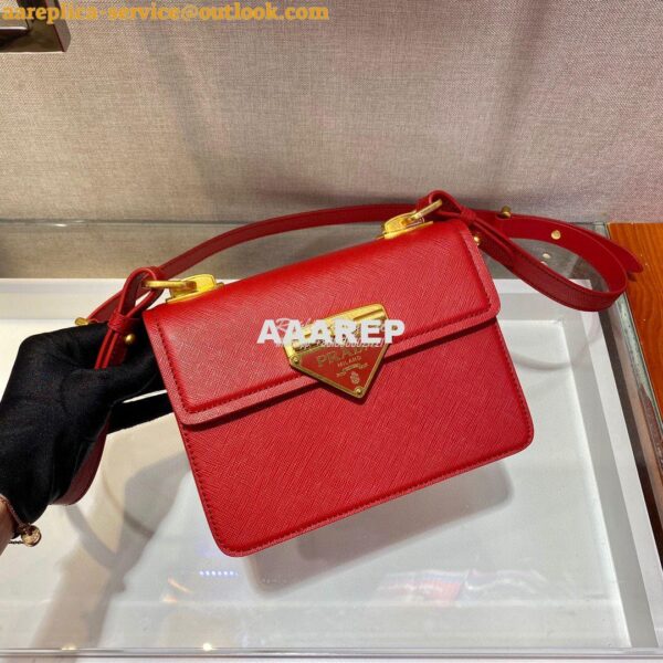 Replica Prada Saffiano Leather Symbole Bag 1BD270 Red 5