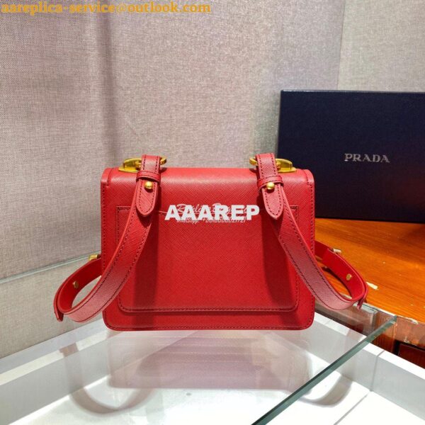 Replica Prada Saffiano Leather Symbole Bag 1BD270 Red 7