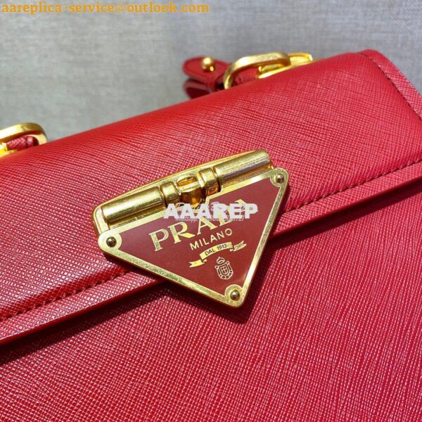 Replica Prada Saffiano Leather Symbole Bag 1BD270 Red 8