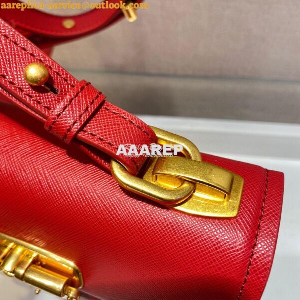 Replica Prada Saffiano Leather Symbole Bag 1BD270 Red 9