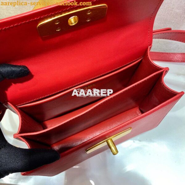 Replica Prada Saffiano Leather Symbole Bag 1BD270 Red 11