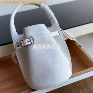 Replica Celine Big Bag Nano Bucket in Supple Grained Calfskin White 18