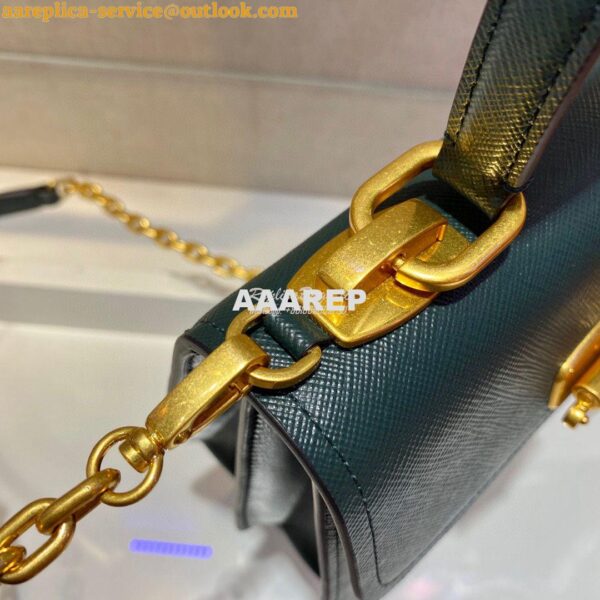 Replica Prada Saffiano Leather Symbole Bag 1BN02 Green 8