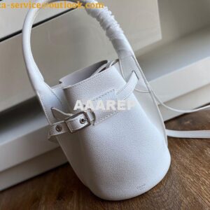 Replica Celine Big Bag Nano Bucket in Supple Grained Calfskin White 18 2