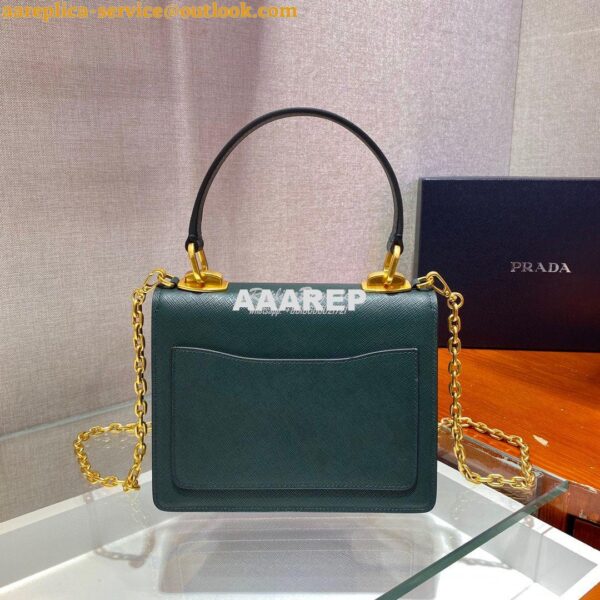 Replica Prada Saffiano Leather Symbole Bag 1BN02 Green 11