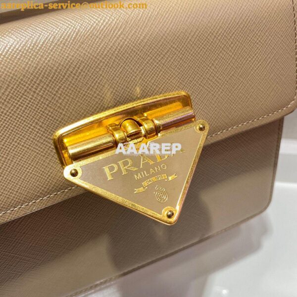 Replica Prada Saffiano Leather Symbole Bag 1BN021 Beige 7