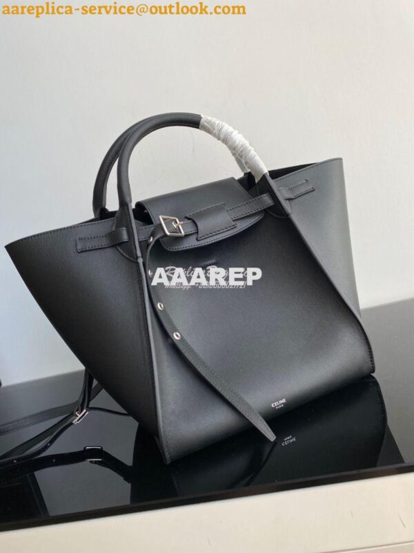 Replica Celine Big Bag With Long Strap In Smooth Calfskin Black 183313 4