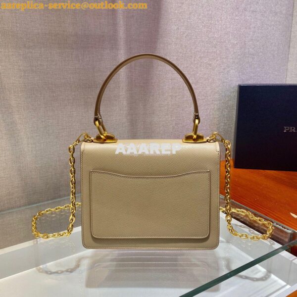 Replica Prada Saffiano Leather Symbole Bag 1BN021 Beige 11