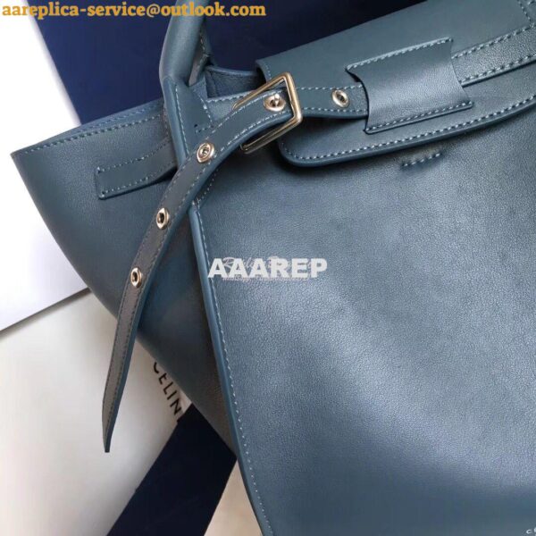 Replica Celine Big Bag With Long Strap In Smooth Calfskin Blue 183313 4