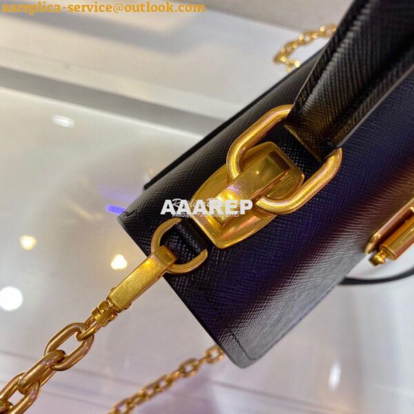 Replica Prada Saffiano Leather Symbole Bag 1BN021 Black 9