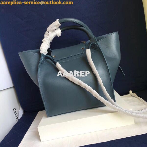 Replica Celine Big Bag With Long Strap In Smooth Calfskin Blue 183313 6