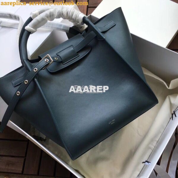 Replica Celine Big Bag With Long Strap In Smooth Calfskin Blue 183313 9